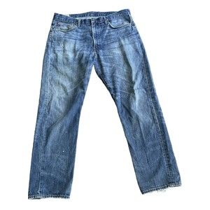 Polo Ralph Lauren Men Jeans Measured Sz 36x32 Vintage Dark 41381 Distressed